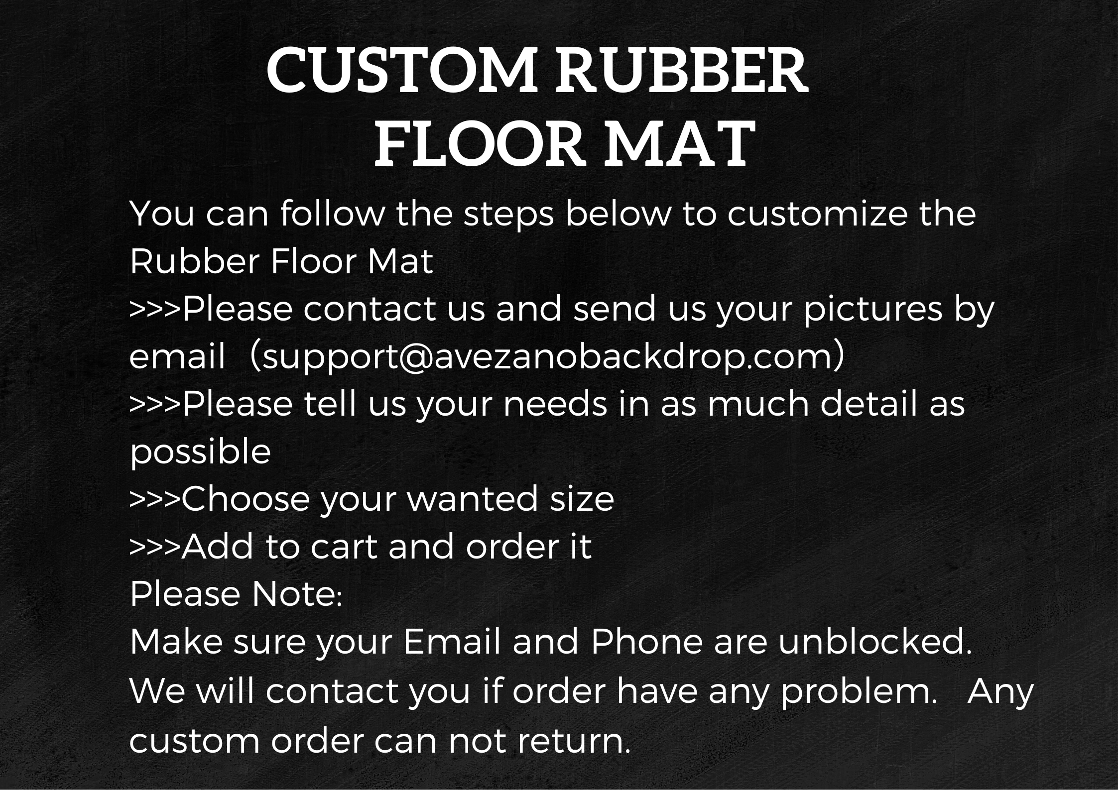 How to avoid floor mat problems