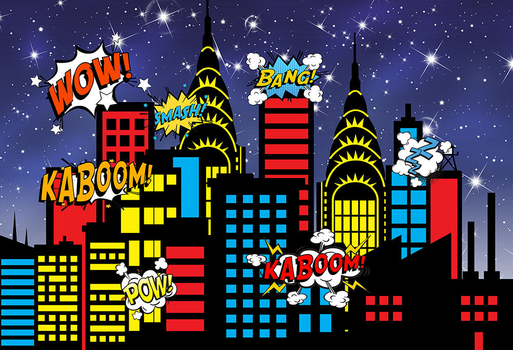 superhero city backdrops