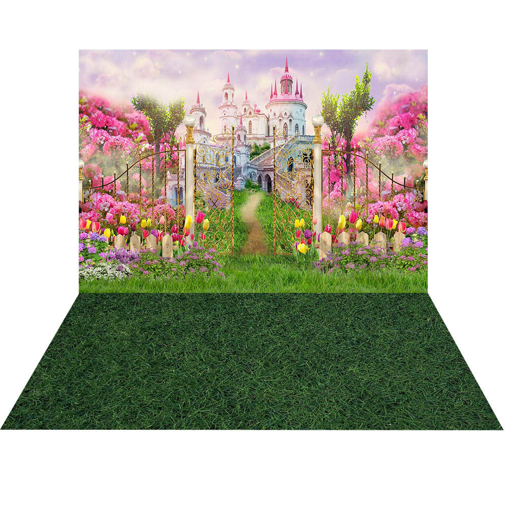 FLOWERS CASTLE WALL IN THE SKY  4個セット美術品/アンティーク