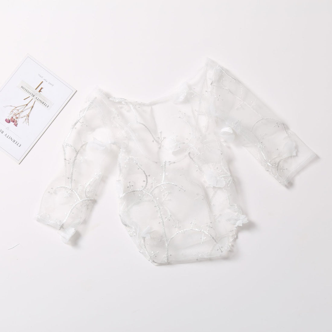 Avezano Newborn Photo Prop Organza Climbing Suit