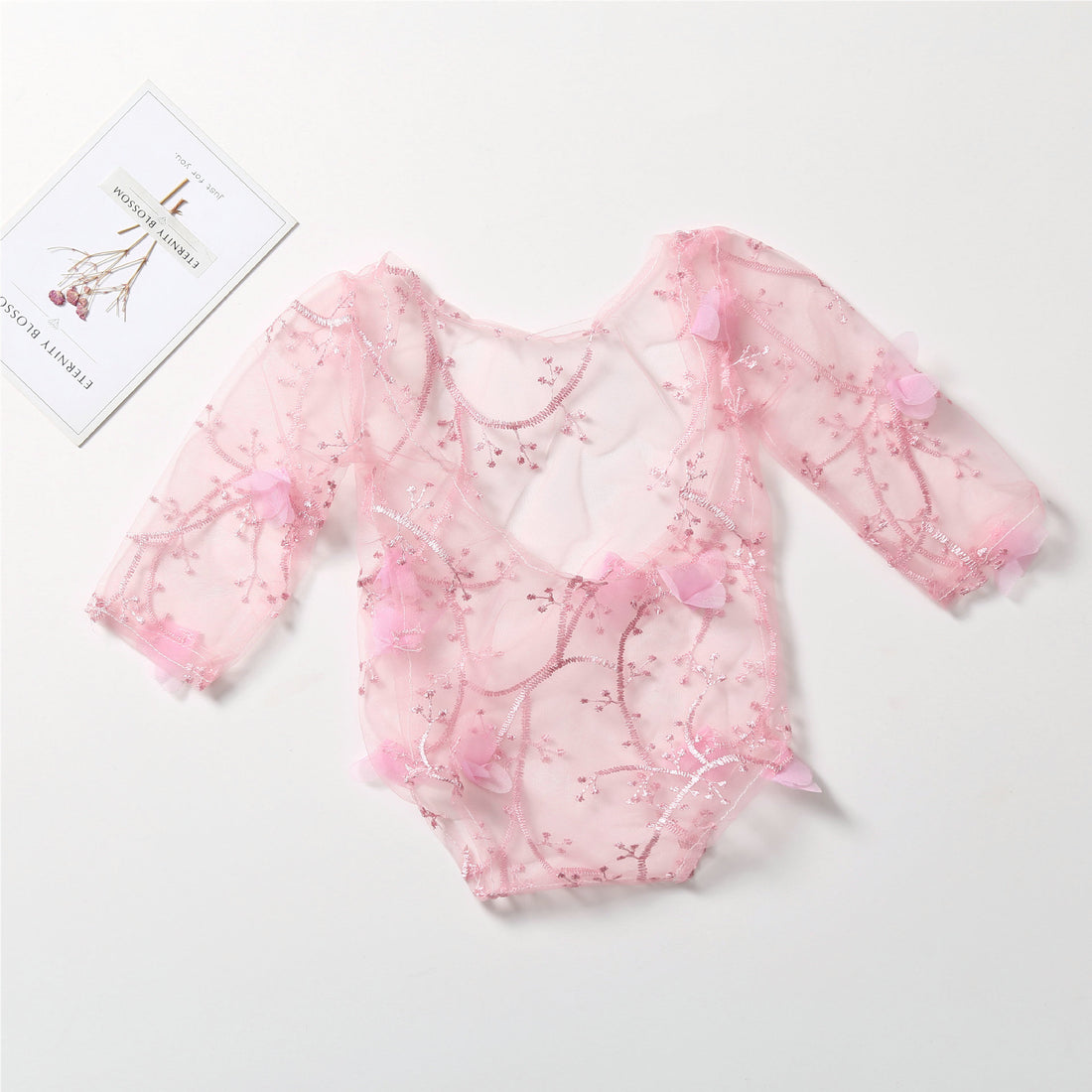 Avezano Newborn Photo Prop Organza Climbing Suit