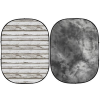 Avezano White Wood and Grey Collapsible Backdrop Photography