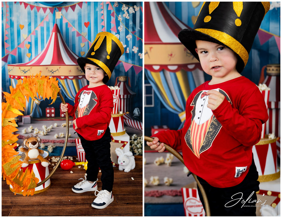 Avezano Circus and Popcorn Cake Smash Photography Background