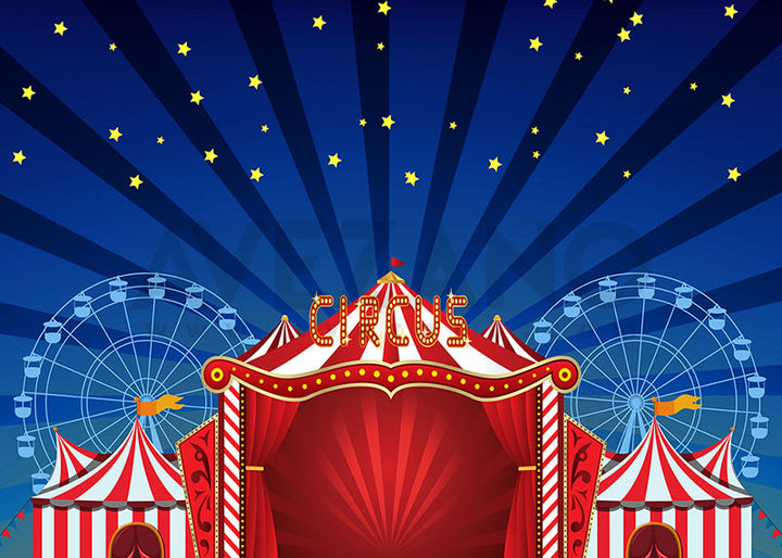 Avezano Kids Cake Birthday Star Circus Photography Background-AVEZANO