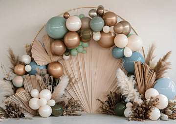 Avezano Spring Boho Balloon Arch Photography Backdrop