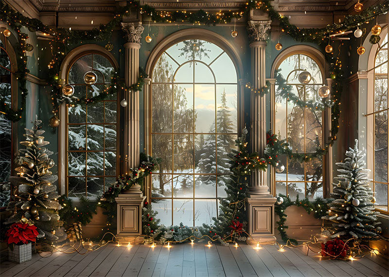 Avezano Christmas Room Decoration Photography Backdrop