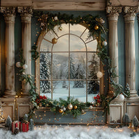 Avezano Christmas Sill Decoration Photography Backdrop