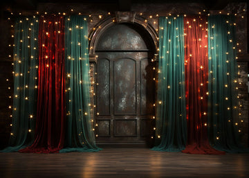 Avezano Christmas Curtain Photography Backdrop