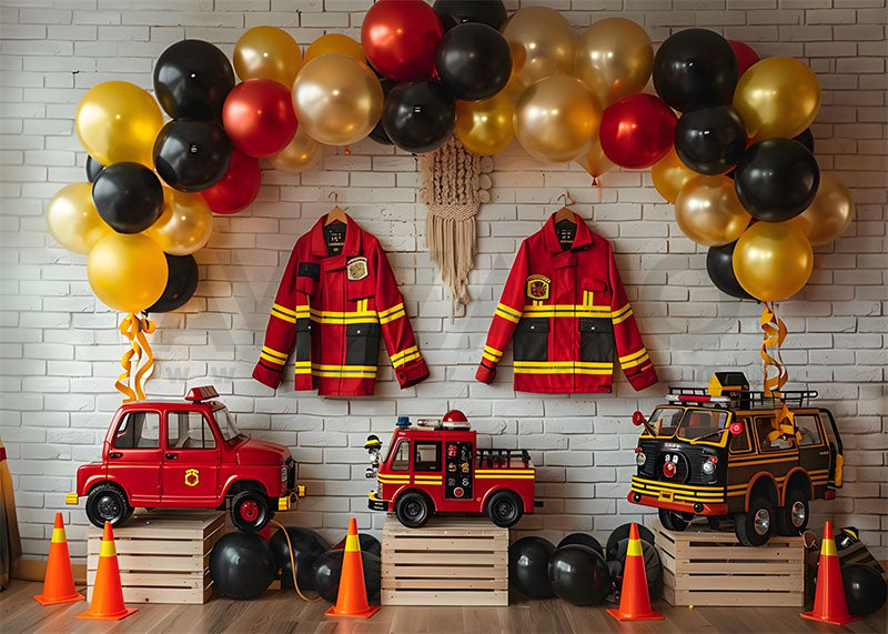 Avezano Fire Themes Balloon Party Photography Background