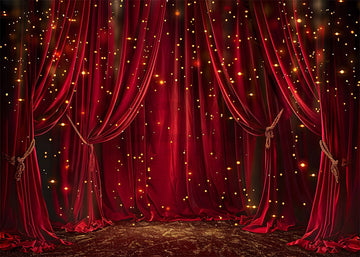 Avezano Red Velvet Curtain Stage Photography Background