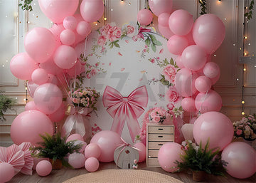 Avezano Pink Balloon Circular Arch Cakesmash Photography Background