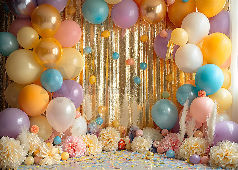 Avezano Balloon Arch Gold CakeSmash Photography Background