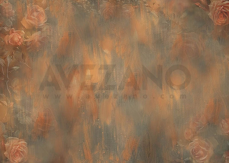 Avezano Spring Floral Plank Floor Photography Backdrop