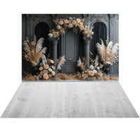 Avezano Spring Black Bohemian Decor 2 pcs Set Backdrop