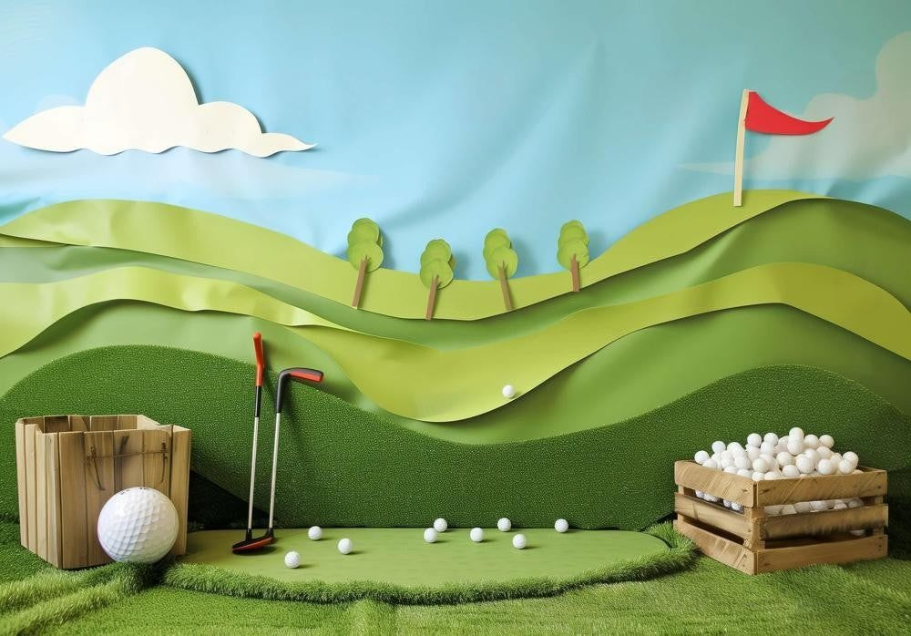 Avezano Golf Theme Cake Smash Background Photography Background