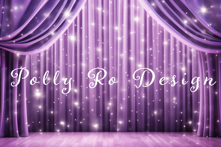 Avezano Purple Curtain Photography Backdrop Designed By Polly Ro Design-AVEZANO