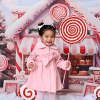 Avezano Christmas Candy Shop and Christmas Tree Photography Backdrop