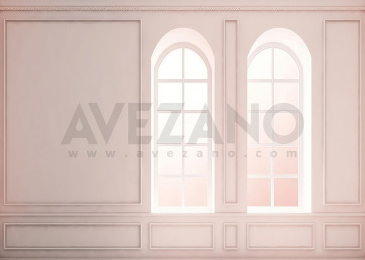 Avezano Baby Pink Wall Room Window Photography Backdrop-AVEZANO