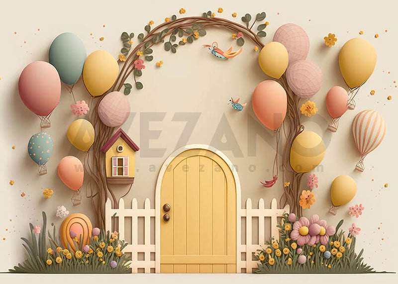 Avezano Lovely Fairy House Part Birthday Photography Background-AVEZANO