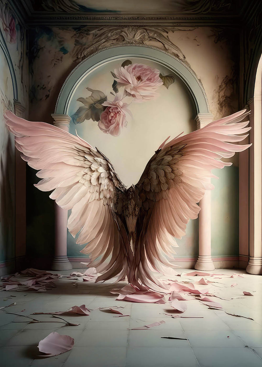 Special Offers Avezano light Pink Wings Photography Backdrop