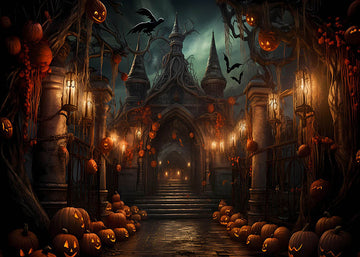 Avezano Halloween Castle of Terror Backdrop for Photography