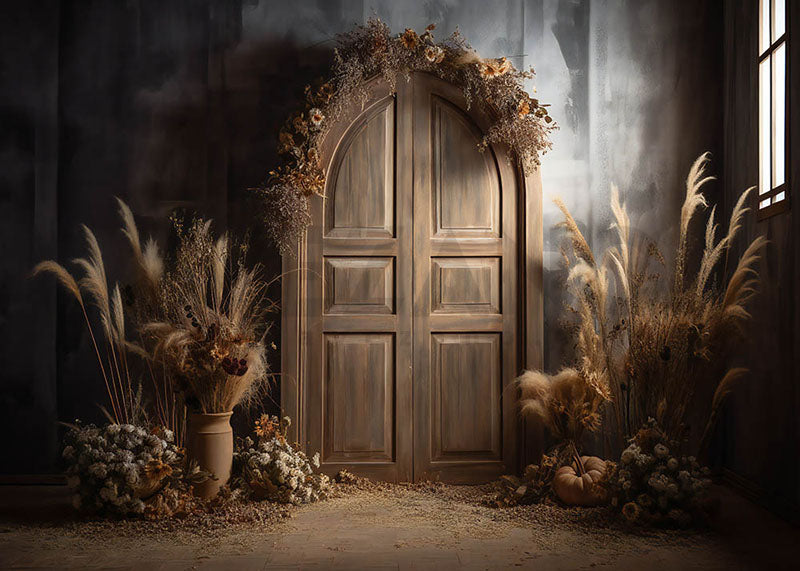 Avezano Vintage Boho Wooden Doors Photography Background