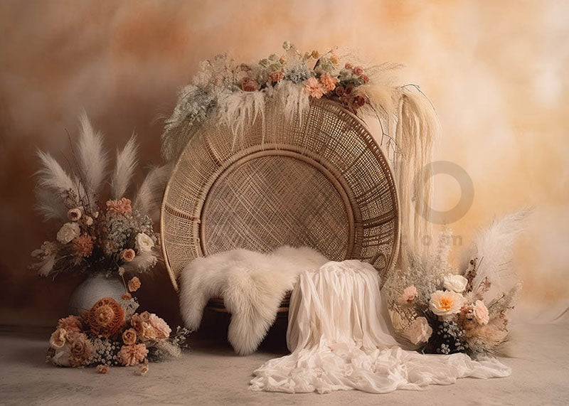 Avezano Boho Style Woven Recliner Photography Backdrop