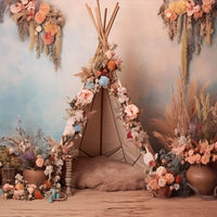 Avezano Tents and Flowers 2 pcs Set Backdrop