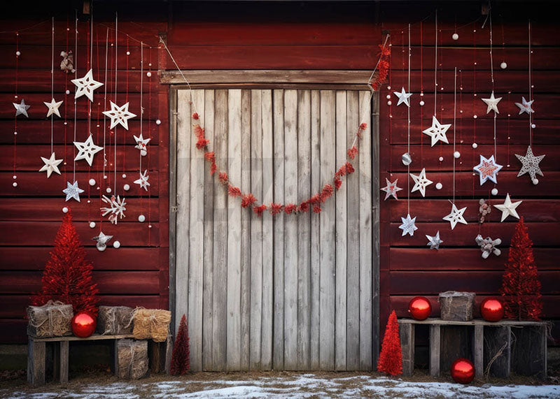 Avezano White Star Red Wall Pendant Photography Backdrop