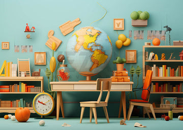 Avezano Study Globe Model Photography Backdrop For Back To School