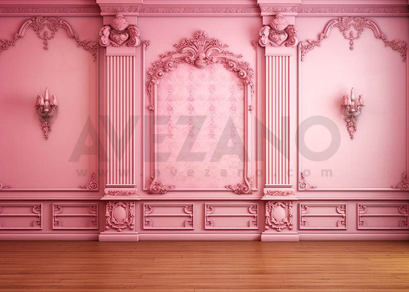 Avezano Pink Wall Court Photography Backdrop