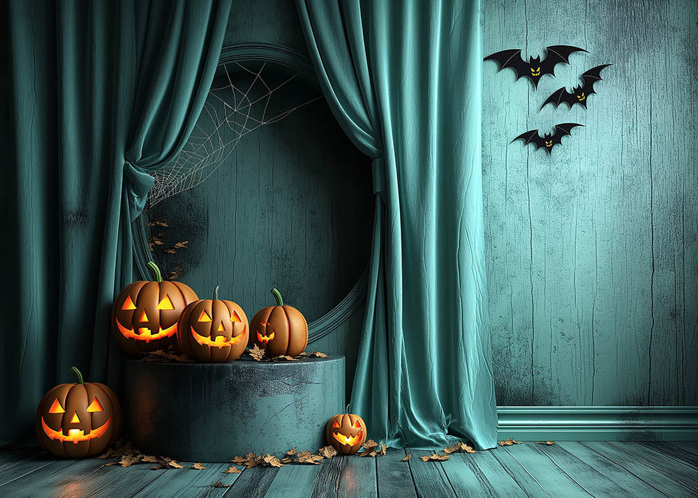 Avezano Halloween Bats and Green Room Backdrop for Photography