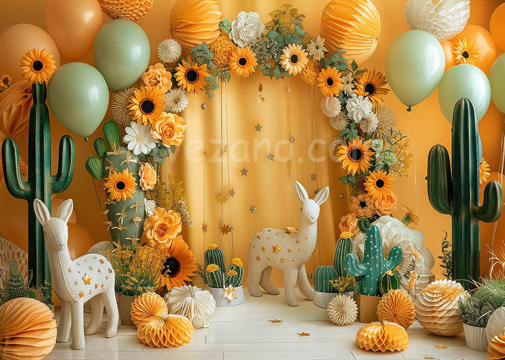 Avezano Unflower Arch Party Birthday Photography Background