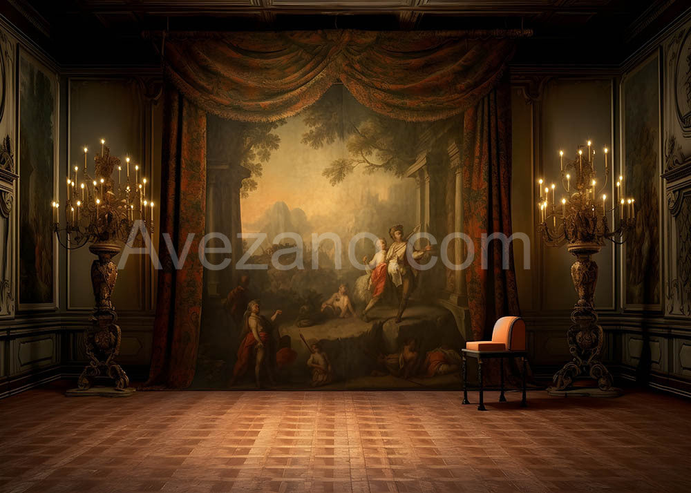 VIP Avezano Retro oil Painting Mural Backdrop for Photography