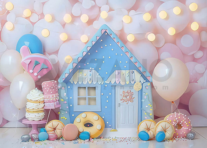 Avezano Donuts and a Blue Cabin Cakesmash Party Photography Background