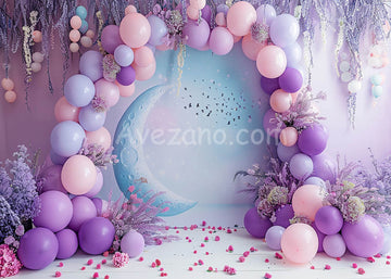 Avezano Moon and Purple Arch Background Photography Background