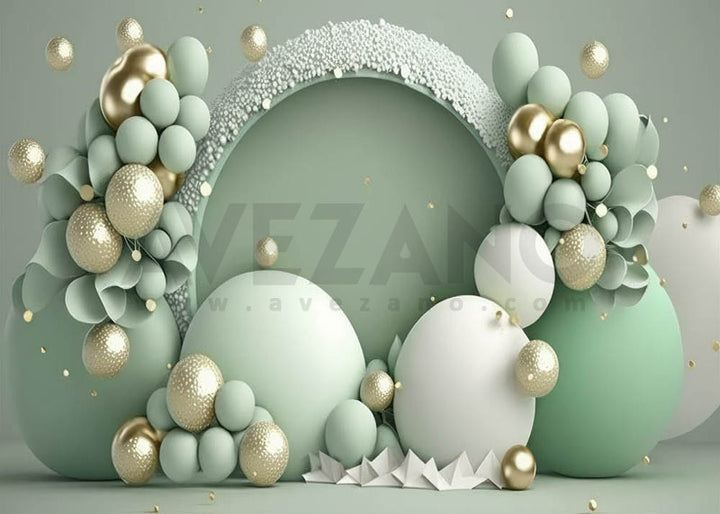 Avezano Balloon Arch light Green Birthday Decorations Photography Background-AVEZANO