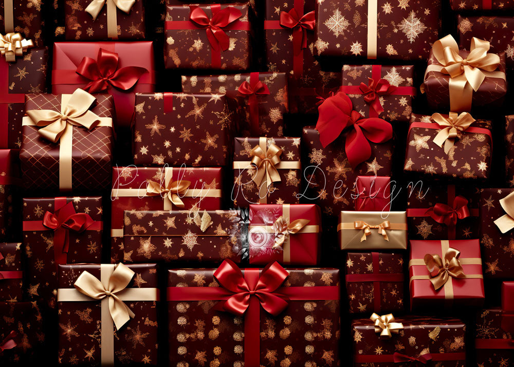 Avezano Christmas Gift Box Photography Backdrop Designed By Polly Ro Design-AVEZANO