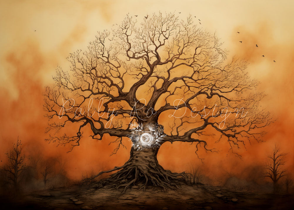 Avezano Autumn Dead Tree Photography Backdrop Designed By Polly Ro Design-AVEZANO