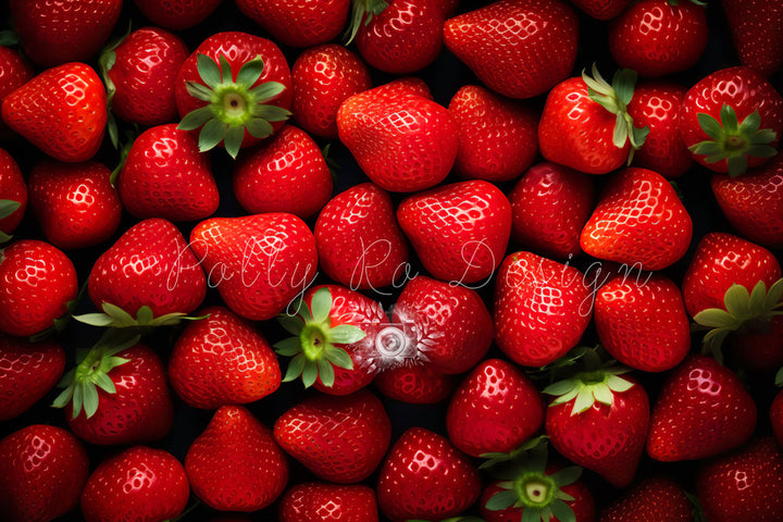 Avezano Strawberries Photography Backdrop Designed By Polly Ro Design-AVEZANO