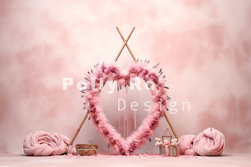 Avezano Pink Love Bracket Cake Smash Photography Backdrop Designed By Polly Ro Design