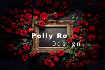 Avezano The Rose and the Frame Photography Backdrop Designed By Polly Ro Design