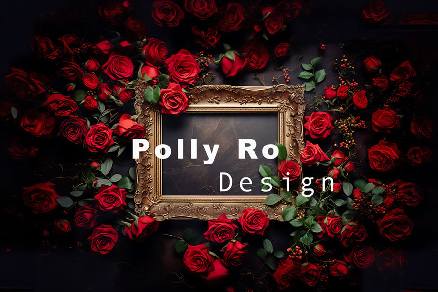 Avezano The Rose and the Frame Photography Backdrop Designed By Polly Ro Design