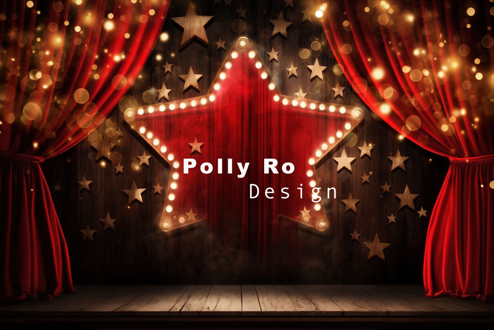 Avezano Star Stage Photography Backdrop Designed By Polly Ro Design