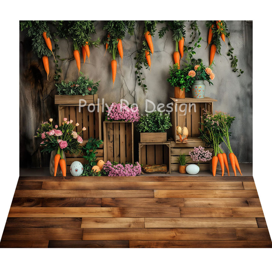 Avezano Carrot Decoration for Easter 2pcs Set Backdrop Designed By Polly Ro Design