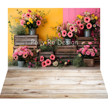 Avezano Spring Flowers 2pcs Set Backdrop Designed By Polly Ro Design