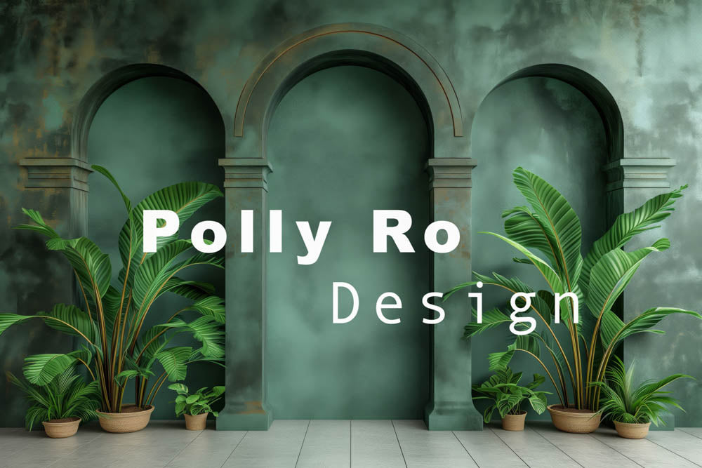 Avezano Green Plants and Green Walls Photography Backdrop Designed By Polly Ro Design