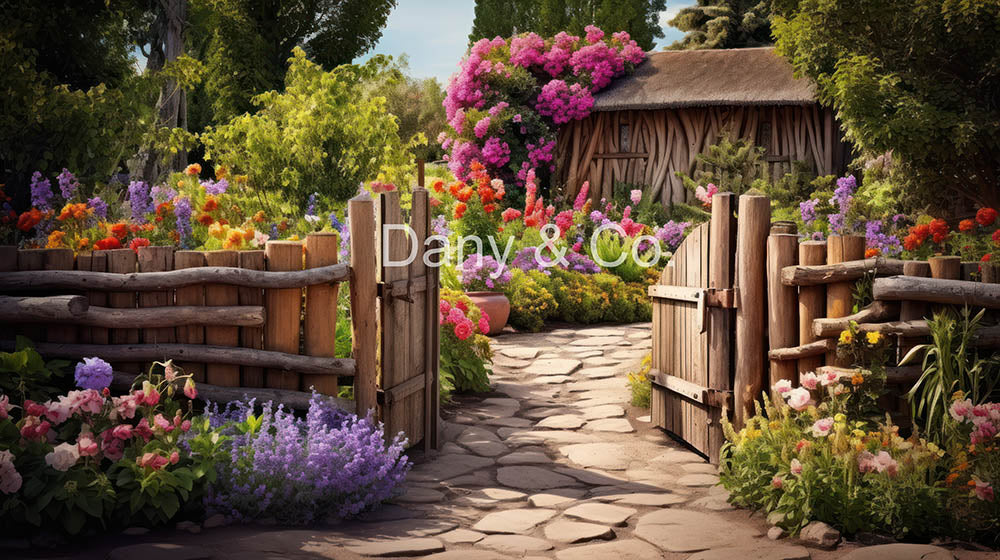 Avezano Spring Garden Colorful Flowers Backdrop Designed By Danyelle Pinnington