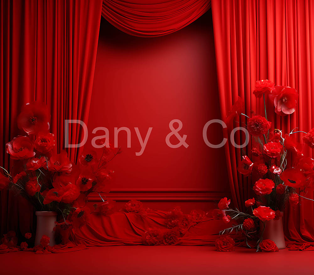 Avezano Red Curtains Room Backdrop Designed By Danyelle Pinnington