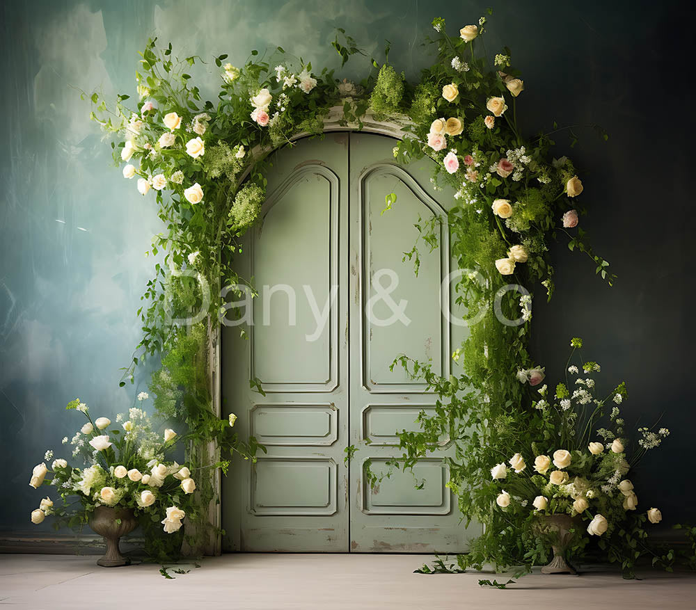 Avezano Spring Leaves and Roses Backdrop Designed By Danyelle Pinningt